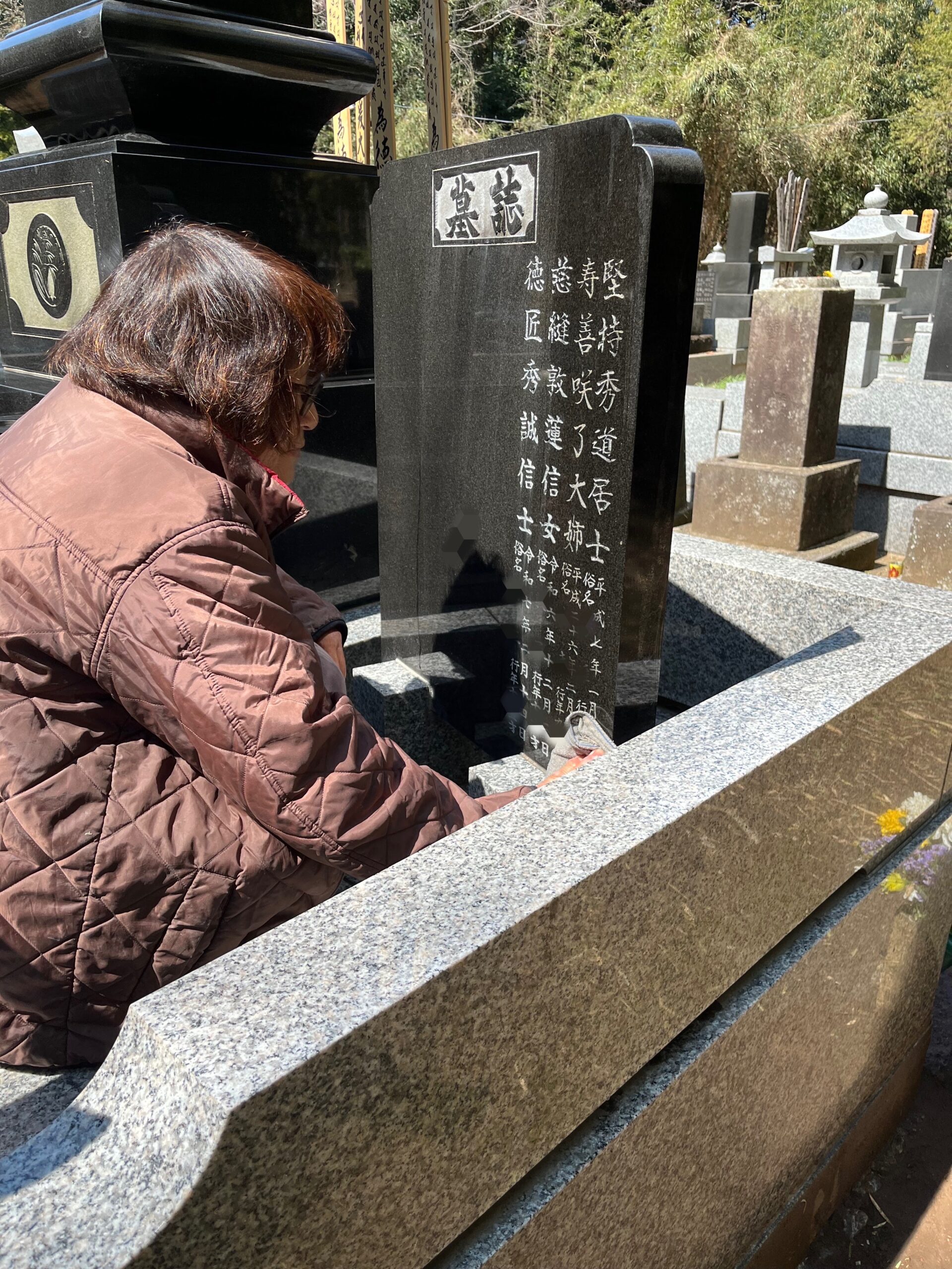 彫刻完了後の掃除