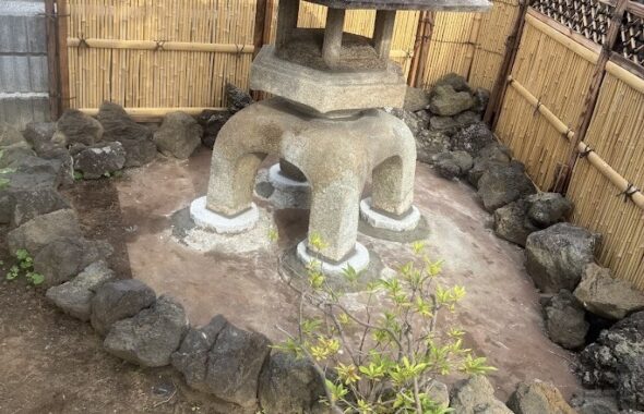 千葉市花見川区 雪見灯籠 お引っ越し後の完成写真